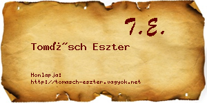Tomásch Eszter névjegykártya